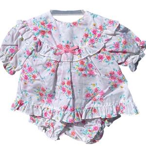 NEW Vintage Dress with matching bottoms. Sz 6-9 months